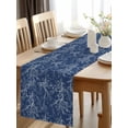thumbnail image 2 of Burlap Table Runner 60 Inches Long, Abstract Branches Navy Blue Non-Slip Kitchen Table Runners for Dining Room Everyday Use Party Table Decorations Modern Minimalist Art, 2 of 9