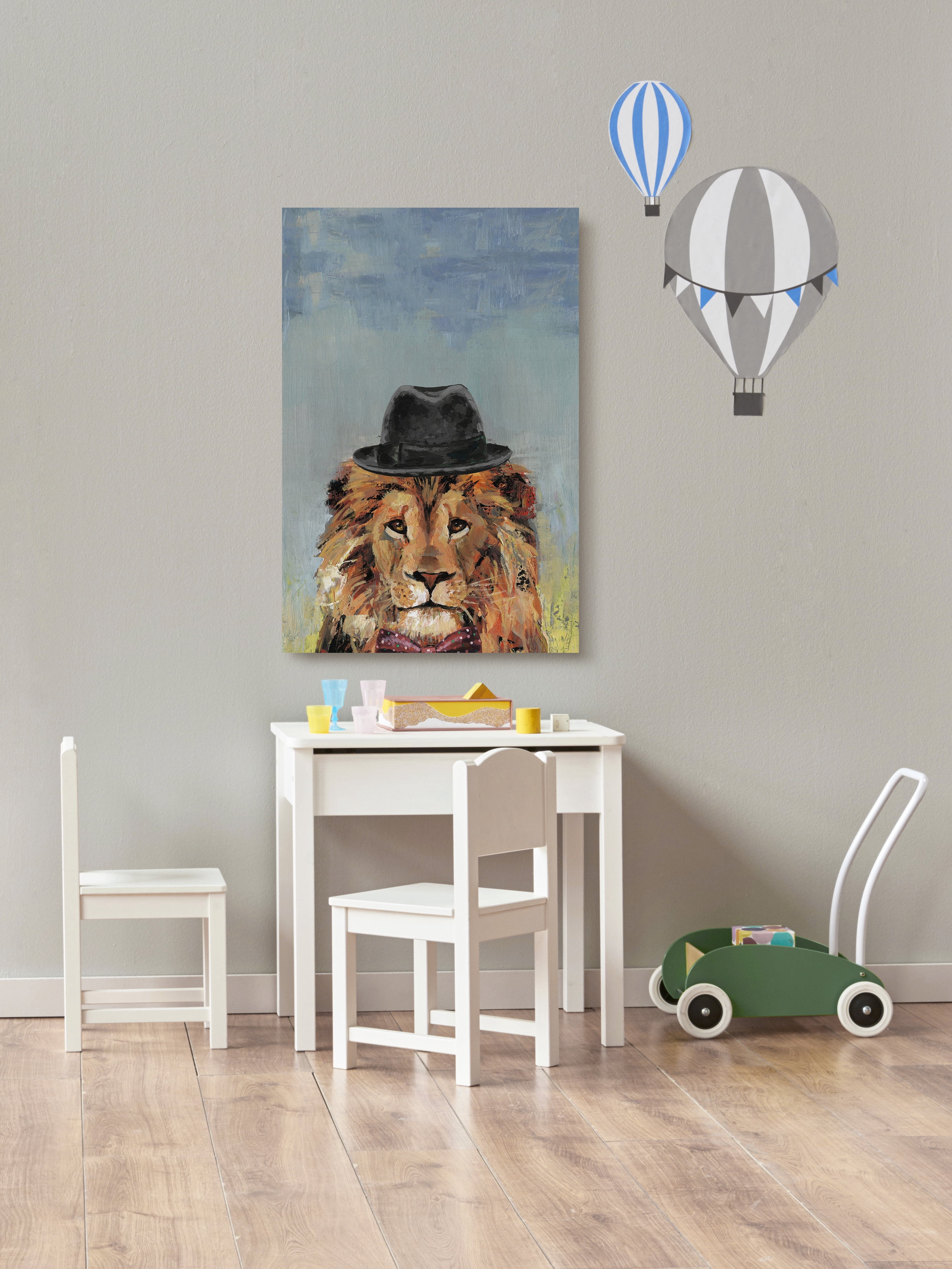 Marmont Hill Jazzy Lion Canvas Wall Art
