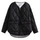 thumbnail image 1 of Gibobby Abrigos de mujer, Abrigos de plumón para mujer, con cuello alto, resistentes al agua, ligeros, chaquetas de parkas para mujer, chamarra de plumón(Negro,CH), 1 of 5