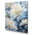 thumbnail image 2 of Designart "Minimalist Painting Of Blooming Mums In Blue And White II" Mums Wall Decor, 2 of 7