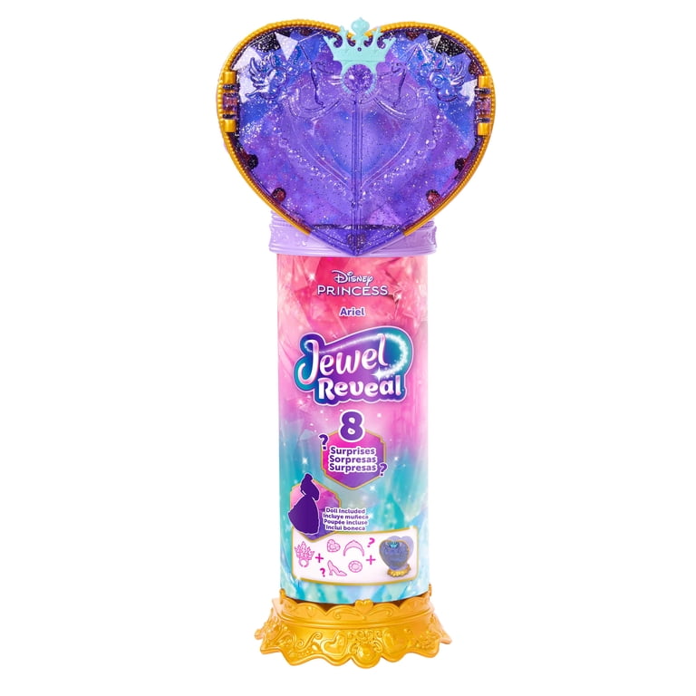 Disney Princess Jewel Reveal Ariel Fashion Doll w/ 8 Surprises
