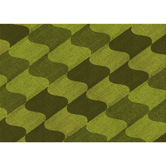 Ahgly Company Indoor Rectangle Patterned Pistachio Green Area Rugs, 5' x 8'