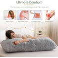 thumbnail image 4 of Body Pillow for Adults Extra Long Full Body Pillow with Removable Cover and Memory Foam Filling, for Side Sleepers and Pregnancy, Soft Support Pillow, Machine Washable (20x54 Inch), 4 of 14