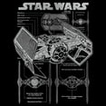 thumbnail image 2 of Mens Star Wars TIE Fighter Schematic Lightweight Hoodie, 2 of 4