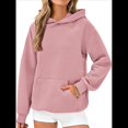 thumbnail image 2 of Sudadera con Capucha para Mujer, de Forro Extragrande, de Larga, Cómoda e Informal, Estilo Otoño 2025, Y2K Rosa L, 2 of 8