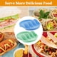 thumbnail image 5 of Juego de 2 platos de silicona para tacos, ideales para cenas y fiestas familiares sin complicaciones. Bandeja apta para microondas y horno. Capacidad para 4 tacos cada una., 5 of 5