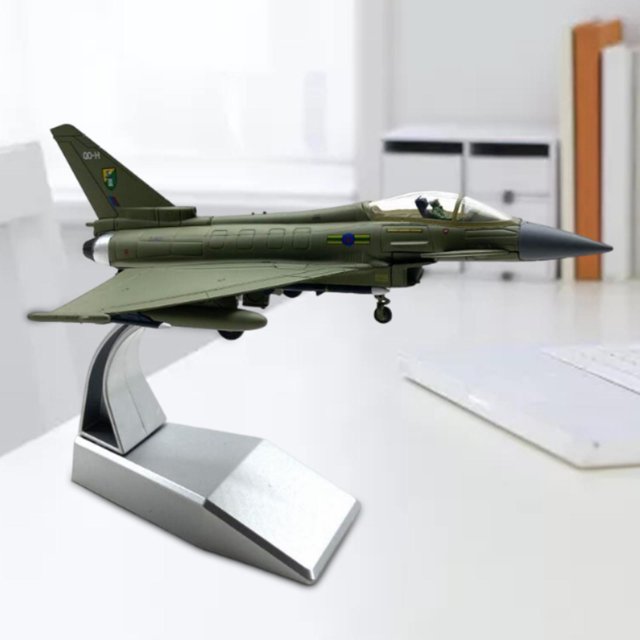 1: 100 aleación Typhoon Fighter avión modelo aviación coleccionables miniatura multifuncional resistente avión recuerdo realista perfke Aeronaves en miniatura