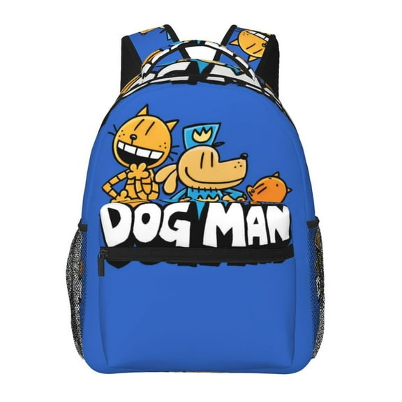 Dog Man School Bag, Cartoon Anime Laptop Backpack Travel Backpacks for students teen men women Casual Daypack for Hiking Gifts