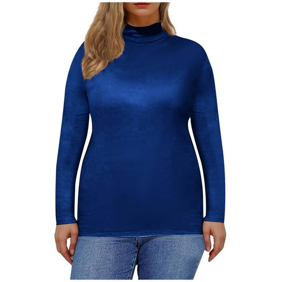 ZKCCNUK Undershirts for Women Long Sleeve Solid Comfort Tee,Sizes S-3XL