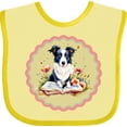 thumbnail image 3 of Inktastic Border Collie Book Lover Girls Baby Bib, 3 of 4