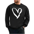 thumbnail image 2 of PNTUTB Fashion Valentine's Day Print Loose Comfort Casual Long Sleeves Crew Neck Pullover Sweatshirts for Men, 2 of 6