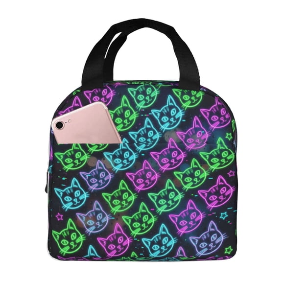 Cat Lunch Bag Lunch Box for Women,Leakproof Lunch Tote Large Capacity,Reusable Insulated Lunch Tote Bag,Keep Warm and Fresh,Cooler bag Lunch Container for Work Office Picnic Travel