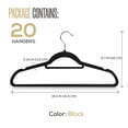 thumbnail image 3 of Utopia Home Premium Velvet Hangers 20 Pack - Non-Slip Clothes Hanger with Tie Bar - Black Hangers with 360 Degree Rotatable Hook - Heavy Duty Coat Hanger, 3 of 5
