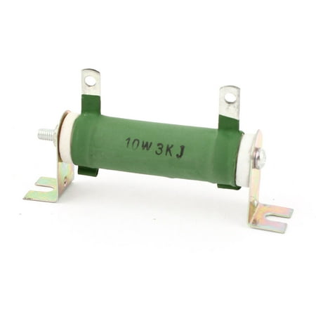 - 10W Watt 3K Ohm 5% Ceramic Tube Nonflammable Fixed Wirewound Wire Wound Resistor