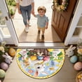 thumbnail image 1 of Uuiauoio Half Round Door Mat Easter Holiday Egg Rabbit Half Moon Rug Washable Half Circle Area Rugs Indoor Entrance Non Slip Semi Circle Bathroom Rugs Floor Carpet for Kithen Bedroom Decorative Gift, 1 of 6