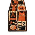 thumbnail image 2 of Vintage Halloween Table Runner Halloween Decor, Retro Linen Table Runner, Primitive Ghost Pumpkin Black Cat Bat, Seasonal Kitchen Dining Home Decor, 2 of 6