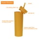 thumbnail image 3 of Vaso Flaco con Tapas y Pajitas Unique Bargains Naranja Claro 16Oz, 3 of 6