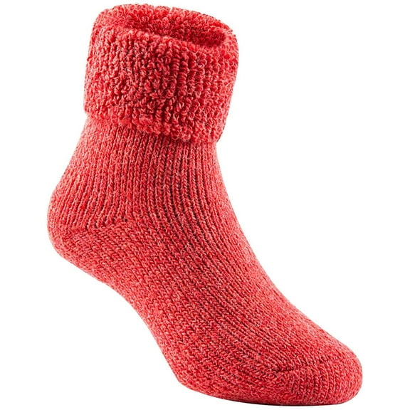 Lian LifeStyle Boy's 3 Pairs Extra Thick Wool Boot Socks Crew Plain LK01 Red 0Y-2Y