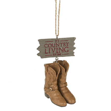 Cowboy Christmas Gifts IT'S COUNTRY LIVING FOR ME Cowboy Boots Christmas Ornament, by Midwest CBK ()