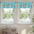 thumbnail image 2 of LALILO Kitchen Curtain Valance Geometric Mountain Rod Pocket Window Curtain 52"x 18" Set of 2, 2 of 7