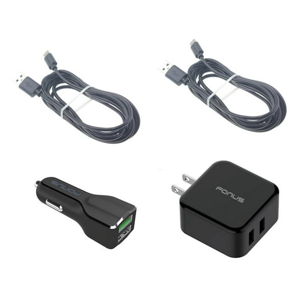 USB Cable Fast Home Car Charger for Samsung Galaxy A23 5G Phone - Type-C 6ft Long Travel Power Adapter Y4X Compatible With Galaxy A23 5G Model