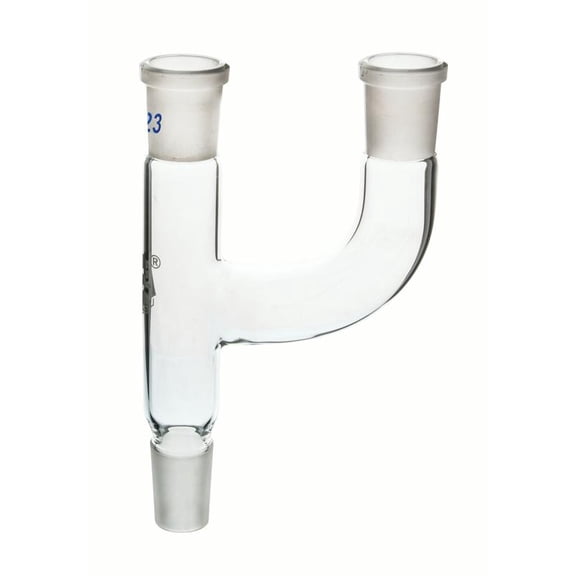 Multiple Adapter, 2 Parallel Necks - Socket Size: 14/23 - Cone Size: 14/23 - Borosilicate Glass - Eisco Labs
