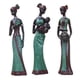 thumbnail image 1 of Estatuas de mesa de mujeres africanas, figuras, soportes, artesanías de resina, coleccionables Verde, 1 of 9