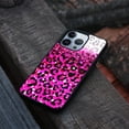 thumbnail image 4 of FINCIBO Soft Rubber Protector Cover Case for Apple iPhone 13 Pro 6.1" 2021 (NOT FIT iPhone 13 mini 5.4" 2021/iPhone 13 6.1" 2021/iPhone 13 Pro Max 6.7" 2021), Pink Glitter With Black Pink Leopard, 4 of 5