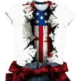 thumbnail image 4 of GERsome 4th of July T Shirts for Women Short Sleeve Patriotic Pullover Tops Casual American Flag Shirts Crewneck Loose-Fit Blouses S-2XL, 4 of 5