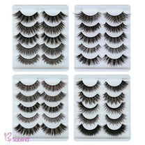 20 Pairs False Eyelashes Kit Volume Wispy Lashes Soft Lightweight Natural Look, Reusable Handmade Fluffy Lashes for Women Girls