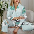 thumbnail image 6 of KLL Animals Riding Across The Sky Print Women's Long Sleeve Pajamas with Pants Sleepwear Loungewear 2 Set-XX-Large, 6 of 8