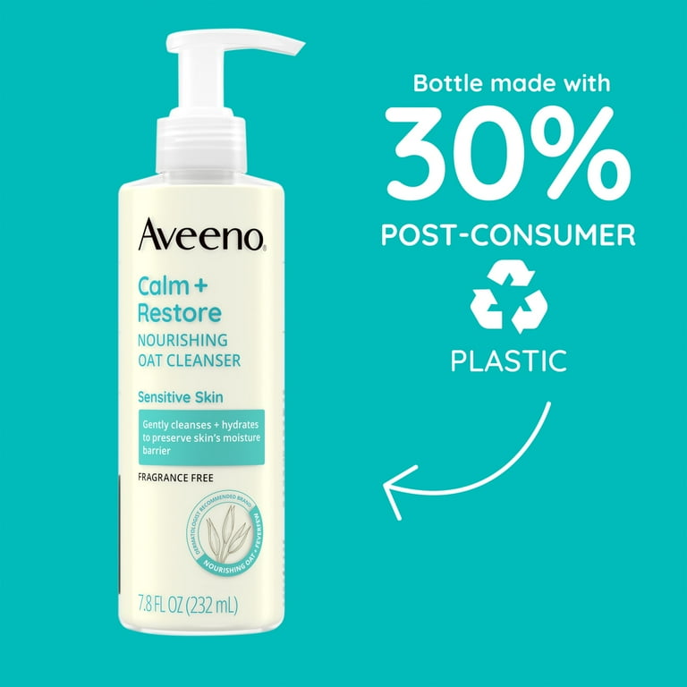 Aveeno Calm + Restore Gentle Nourishing Oat Face Cleanser, 7.8 fl. oz