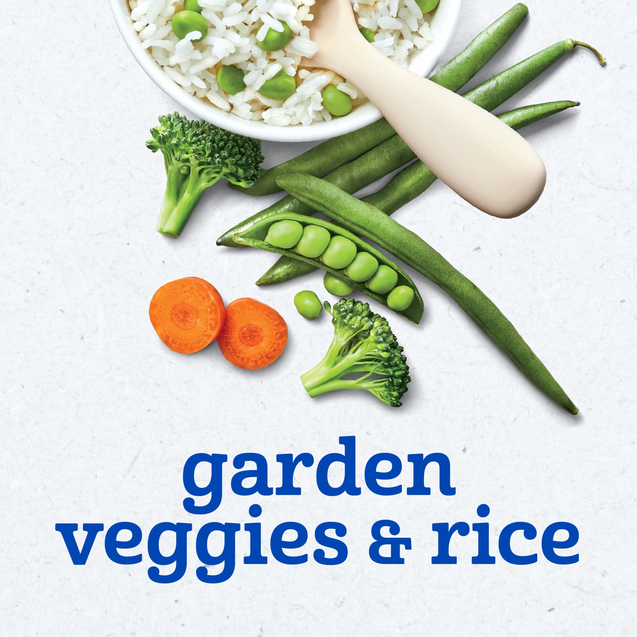 (12 pack) Gerber 3rd Foods Natural for Baby Veggie Power Baby Food, Garden Veggies & Rice, 6 oz Jar