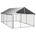 thumbnail image 2 of vidaXL 39.4" Steel Outdoor Pet Kennel & Crate for Dogs with Roof, 2 of 64