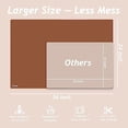 thumbnail image 2 of Extra Large Silicone Mat 36" x 24" Place Mats, Heat Resistant Mat for Kitchen Countertop Protector, Thick Placemats Washable Silicone Mats, Brown,, 2 of 7