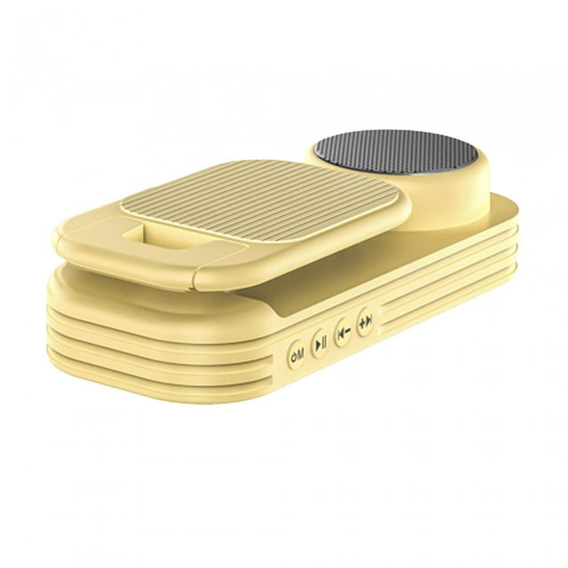 Soporte para teléfono con altavoz, soporte Universal para tarjeta USB TF, soporte para teléfono de escritorio, soporte para tableta y viaje a casa Amarillo