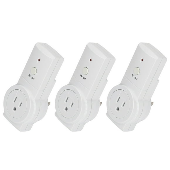 Wireless Switch Socket, Remote Control Outlet Kit Multifunctional Less Interference US Plug 120V With Controller Battery For Home Electrical Appliances