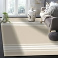 thumbnail image 5 of Striped Area Rug 5'x8' Farmhouse Khaki White Stripe Washable Area Rugs Non Shedding Floor Carpet Rubber Backing Non-Slip Indoor Mats for Living Room Bedroom Kitchen, 5 of 8
