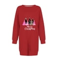 thumbnail image 4 of Pisexur Robe de Noël pour Femmes Mode Imprimé Arbre de Noël Col Rond Robe Chandail en Molleton Décontractée Manches Longues Robe de Fête d'Automne Mini Robe, 4 of 4
