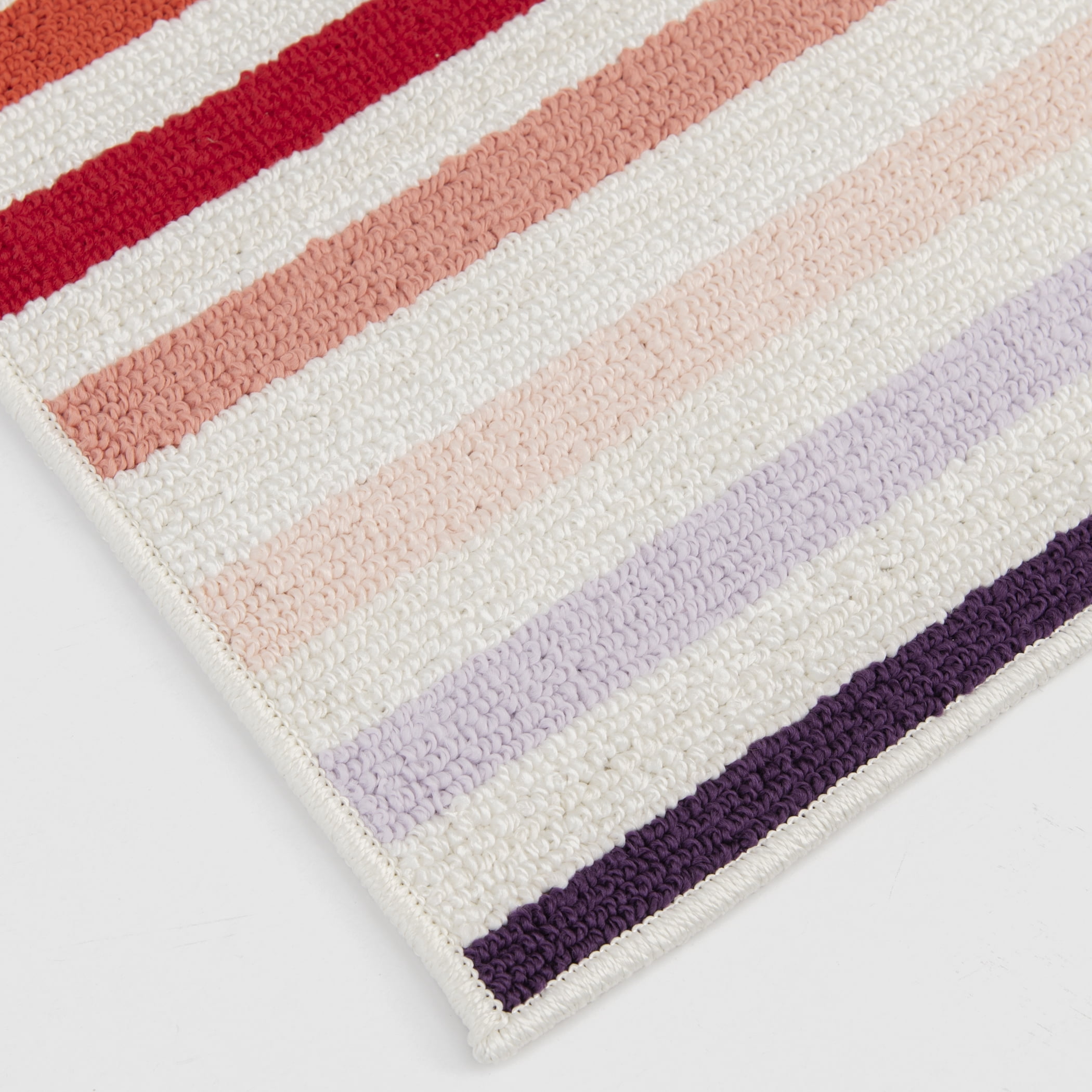 (2 pack) Mainstays Rainbow Stripe Indoor Area Rug, 36"x56"