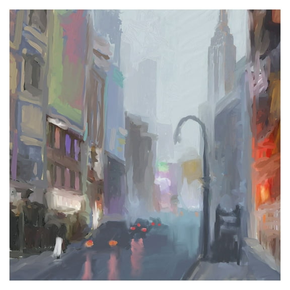 Marmont Hill NY Street Lamp Painting Wall Art Print