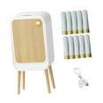 thumbnail image 3 of DOMELAY Trash Can with Lid Holder Touchless Waste Basket for Toilet Kitchen Entryway White, 3 of 9