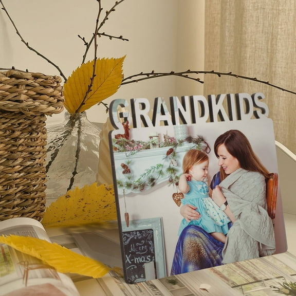 Supvox Beige Sublimation Blank Photo Frame Decorative Table Ornament for Festival Decor