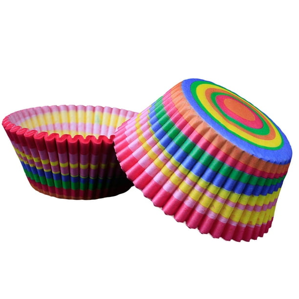 Xihbxyly Vasitos de Papel de Alta Resistencia para Tartas, Utensilios de Repostería Resistentes Al Aceite, Impresión con Tinta de Soja Segura, Material Ecológico, Aptos para Horno, Decoración para Ta
