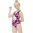 thumbnail image 3 of Hello Kitty Girls One Piece Swimsuits Hawaiian Summer Swimwear Beach Bathing Suit Outfits, 3 of 7
