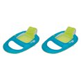 thumbnail image 1 of SwimWays Spring Float Swimming Pool Lounger Chaise Inflatable Floating Chair w/Cup Holder, Aqua & Lime (2 Pack), 1 of 9