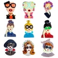 thumbnail image 2 of YAOLOGE-broches acrílicos de dibujos animados para mujer y niño, bonitos alfileres de solapa con insignia de gafas, joyería de fiesta, regalo de moda, 2 of 4
