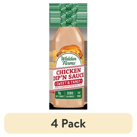 (4 pack) Walden Farms Sweet & Tangy Chicken Dip n Sauce 11.5 fl oz