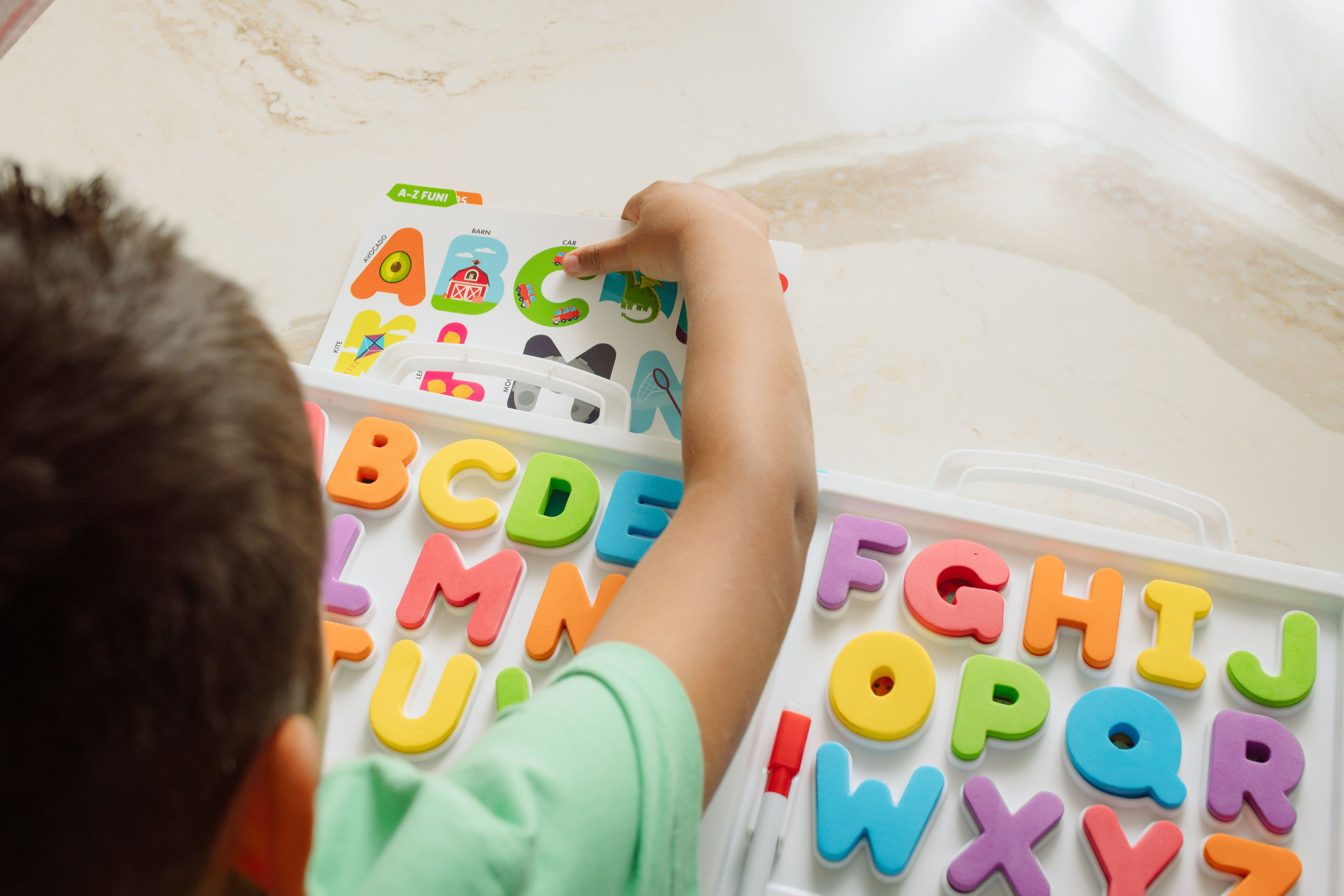 Chuckle & Roar First Words All About A-B-C's Travel Case for Preschool Children Ages 3+ by Buffalo Games