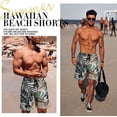 thumbnail image 3 of JASGARDE Men's Swim Trunks Hawaii Series Pattern Fashionable Sports Beach Shorts with Pockets Size S-3XL, 3 of 5